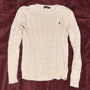 Ralph Lauren Cream Cable Knit Sweater